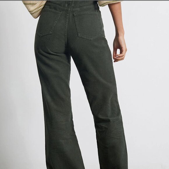 Pacsun Green Corduroy Boyfriend Bootcut Flare Jeans Size 24 - Picture 3 of 13